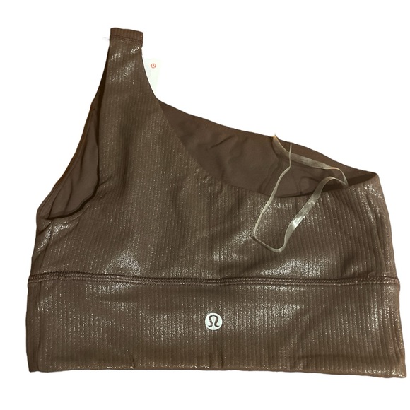 Lululemon Align Asymmetrical Ribbed Bra Light Support Cup A/B Shine Size 2 - Picture 2 of 6